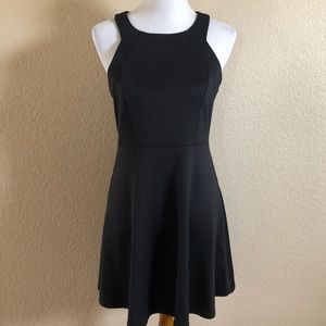 LF Everybody Talks Skater Halter Mini Cocktail Dress Size L Black New